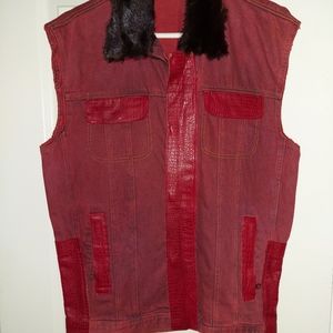 High End Customed denim vest .